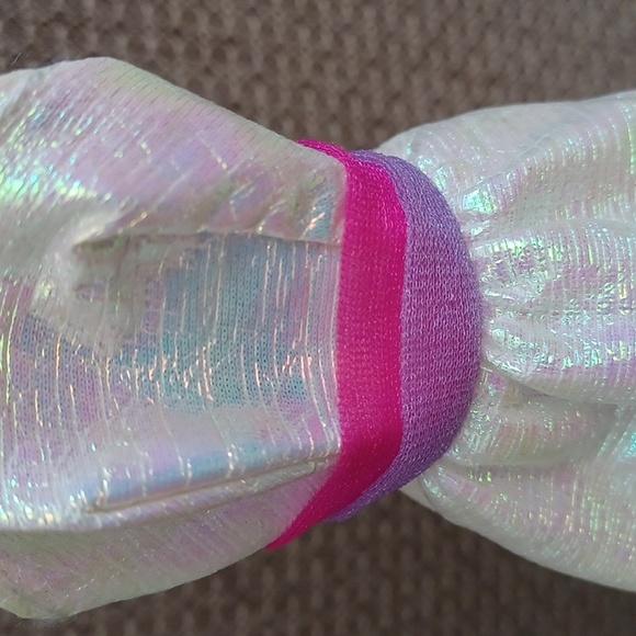 Vintage Barbie Dress Mattel Doll 80's Crystal Barbie Iridescent Dress Gown - Picture 14 of 17